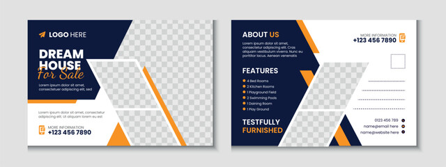 Real Estate Postcard Banner Template Design