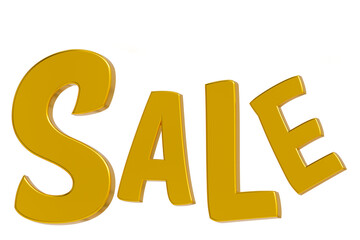 elegant 3d gold sale text effect