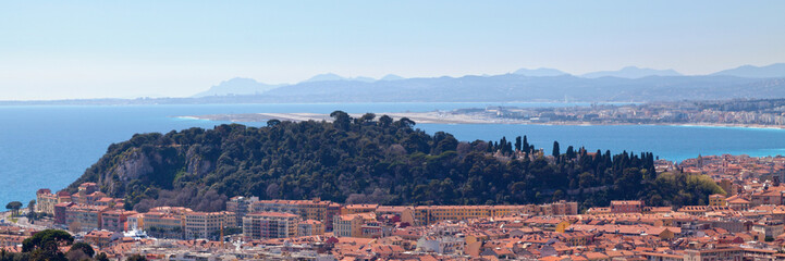 Obraz premium Panoramic view of Castle Hill in Nice