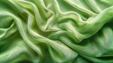 Obraz premium Celery Green Fresh Abstract Texture with Gradient and Ombre Effects, Light and Elegant Fabric Design with Modern and Natural Aesthetic