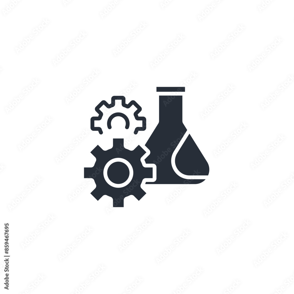 Poster experiment lab icon. vector.editable stroke.linear style sign for use web design,logo.symbol illustr