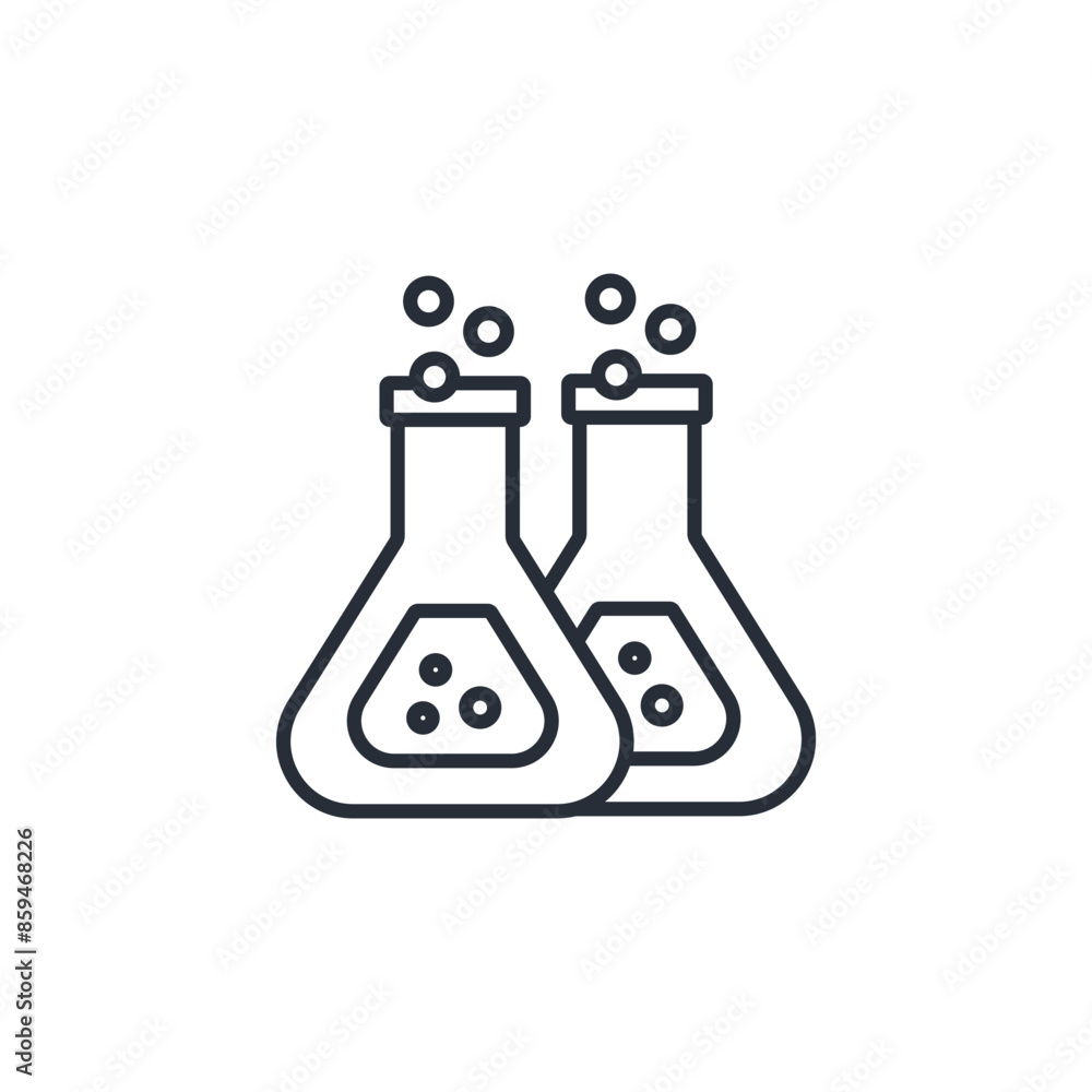 Poster flask icon. vector.editable stroke.linear style sign for use web design,logo.symbol illustration.