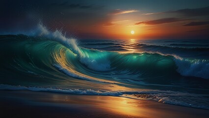 Ocean waves. Nature background.