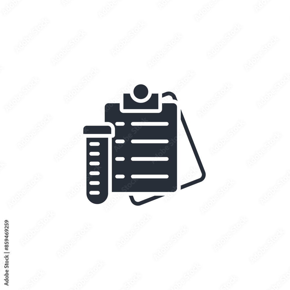 Poster lab report icon. vector.editable stroke.linear style sign for use web design,logo.symbol illustratio