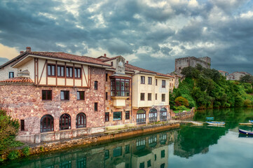 Fototapeta premium San Vicente de la Barquera is a municipality and town in Cantabria, Spain.