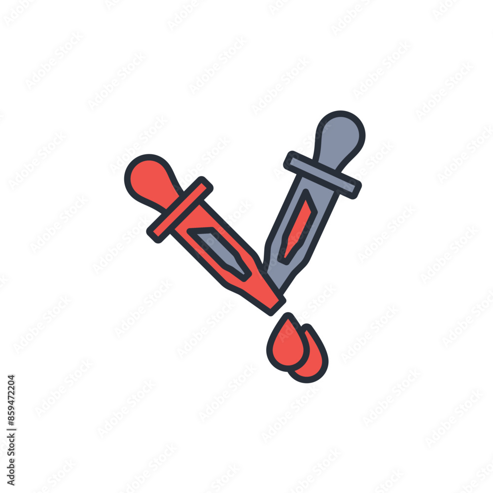 Poster pipette icon. vector.editable stroke.linear style sign for use web design,logo.symbol illustration.