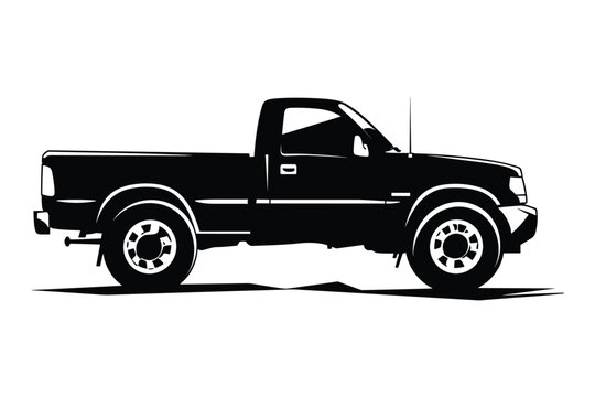 recommend clip art: Pickup Truck car silhouette