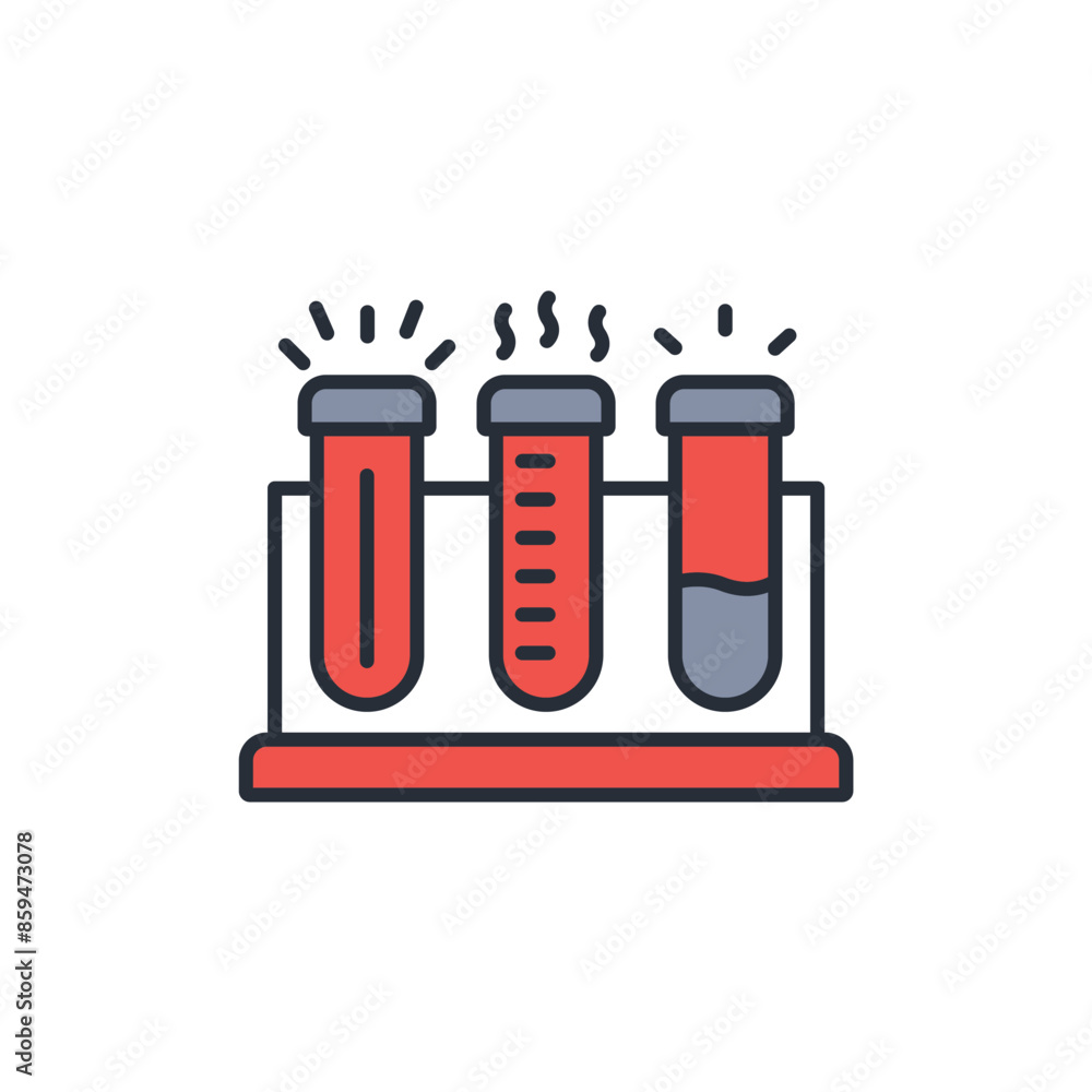 Poster testube icon. vector.editable stroke.linear style sign for use web design,logo.symbol illustration.
