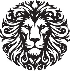 Obraz premium lion head vector art. AI generated.