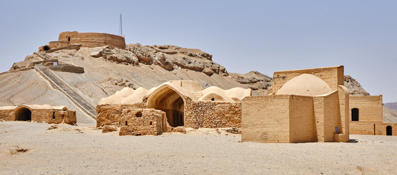 A dakhma, also known as a Tower of Silence, Yazd, iran. Zoroastrian Cemetery