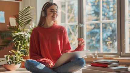 The Woman with Headphones