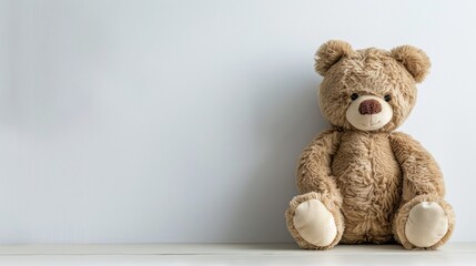 Obraz premium Teddy bear against blank background