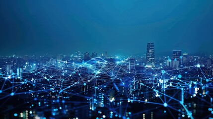 Naklejka premium Ai Artificial Intelligence, Internet network connection, Digital Technology Development Concept comes together in this project.