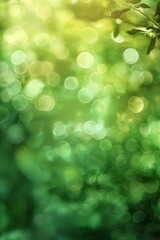 Fototapeta premium Blurred colorful foliage with shiny bokeh effect in bright summer nature background, artistic and vibrant.