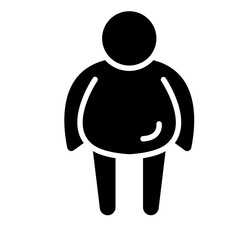 Obesity Vector Glyph Icon