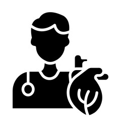 Cardiologist Vector Glyph Icon