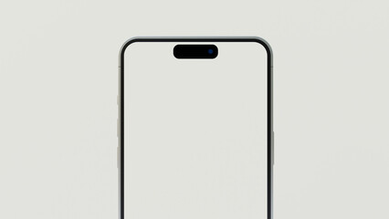 Smart phone mockups on a white background. Ultra realistic smartphone. Device UI UX mockup for presentation template. Cellphone frame with blank white screen isolated templates.