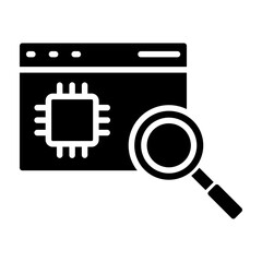 Web Search Vector Glyph Icon
