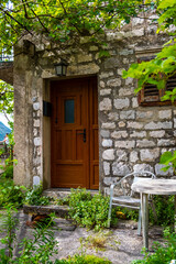 Inside the old town of Kotor, Montenegro, buildings, facades