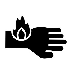 Flaming Skin Vector Glyph Icon