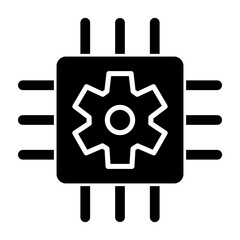 Artifical Intelligence Vector Glyph Icon