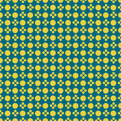 Seamless pattern with polka dot circles vector artistic print for textile paper decor wallpaper background endless creative art	
