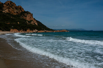 La Spiaggetta beach in province of Nuoro, Sardinia(Sardegna) island, Italy, Tyrrhenian Sea.