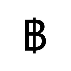 thai baht coin icon vector illustration eps