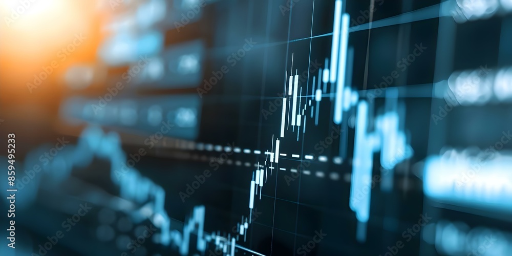 Poster stock trading investment dashboard with business intelligence diagram and graph visualization. conce