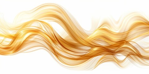 Abstract, background, wallpaper, golden hair ribbon, flying, white background, dynamic, elegant