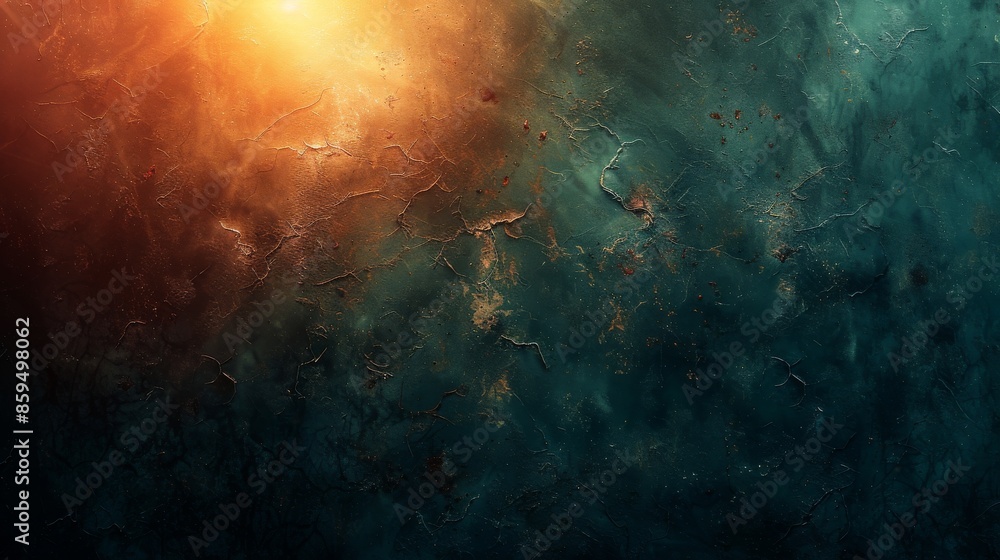 Poster a vibrant abstract textured surface featuring a blend of warm and cool colors, creating a visually s