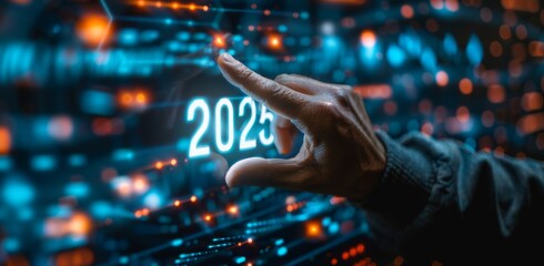 Hand Interacting with Holographic 2025 Display