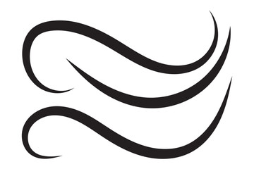 Swirling line, gust of wind or air motion doodle