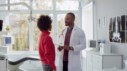 Fototapeta premium The doctor and patient consultation