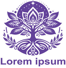 wellness tree logo design 