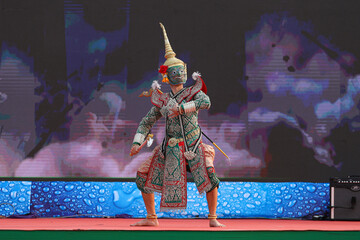 KHON THAI dancing performers of one of Thailand's most highly regarded dances.Tos-Sa-Kan actor in...