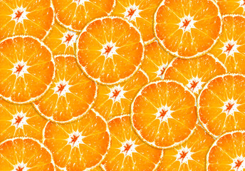 Orange slice isolated on white background. fresh fruit
