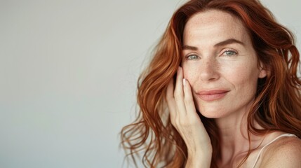 Fototapeta premium The Redhead Woman's Closeup