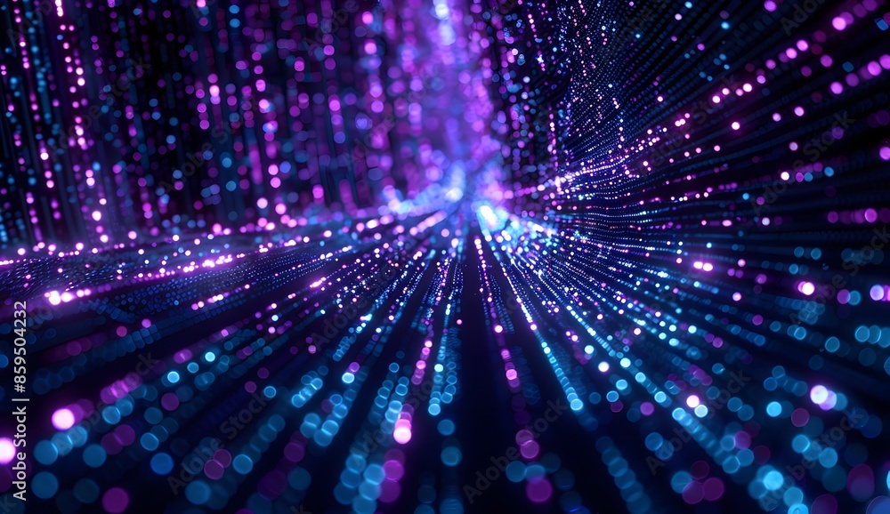 Poster a digital web of lines and glowing dots, representing the complex network that is data visualization