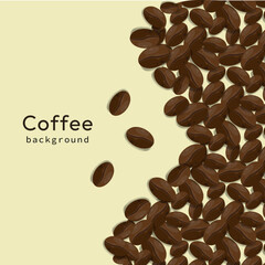 coffee beans realistic background aesthetic vector illustration