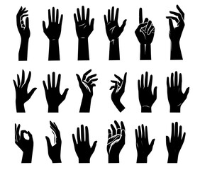 Obraz premium hand gestures set