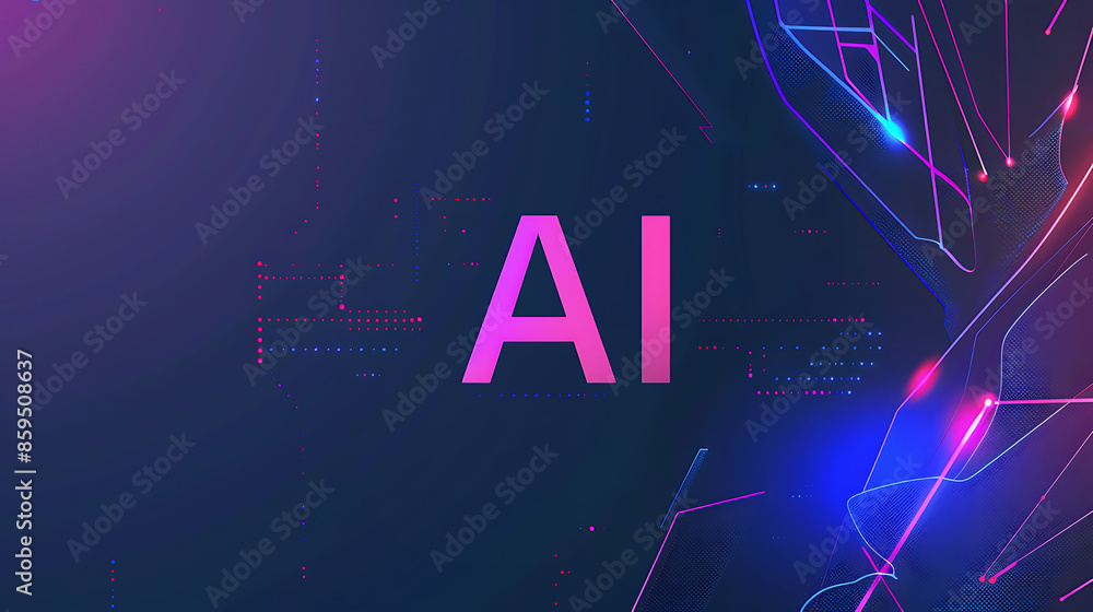 Wall mural ai technology in graphic design for website background and header