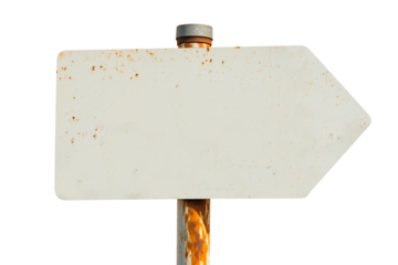 dicut image of a white signboard on a isolated transparent background png