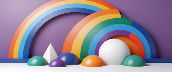 Obraz premium illustrazione con elementi geometrici a tema astratto contemporaneo