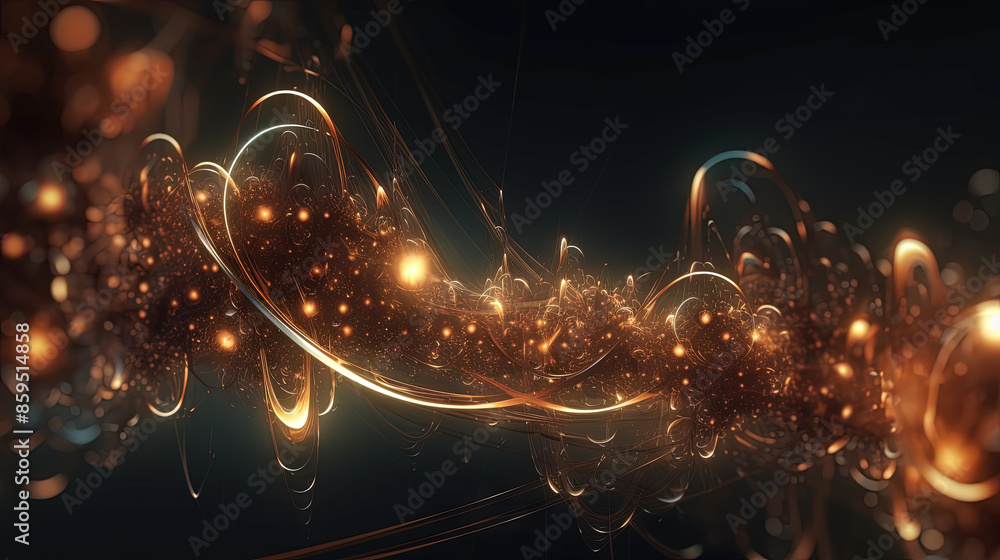 Aufkleber abstract burst of wires and particles on technology background. scientific abstraction with mess of 