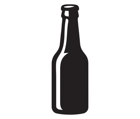 Vintage  bottle silhouette vector art illustration