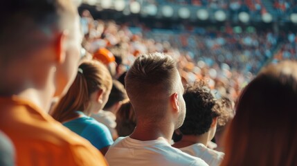 Fototapeta premium Sports Event Watchers Wearing Team Colors