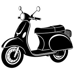 vintage scooter vector