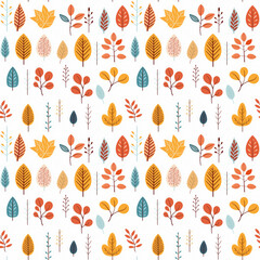 autumn leaves seamless pattern