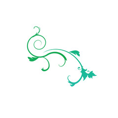 Fototapeta premium vector design of stems and small leaves in green color 2